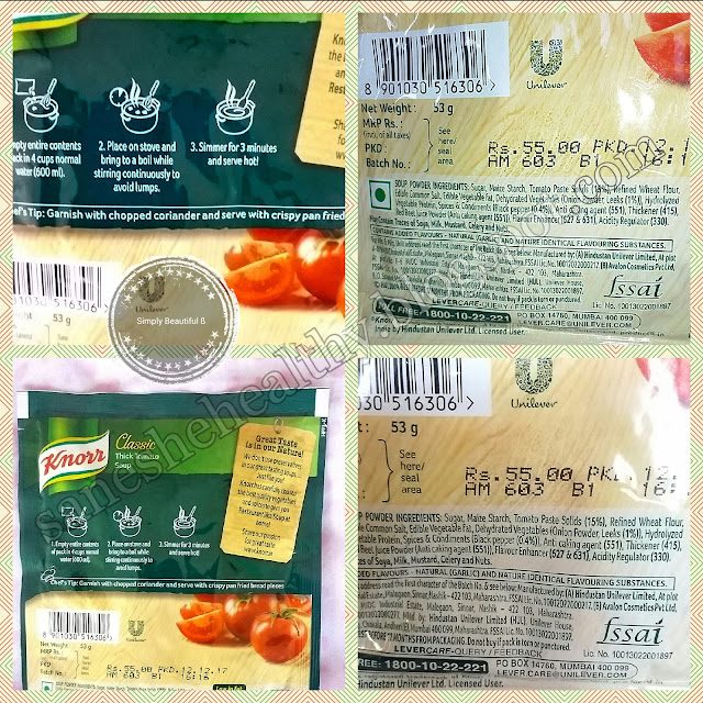 Knorr classic thick tomato soup takes less time to cook.