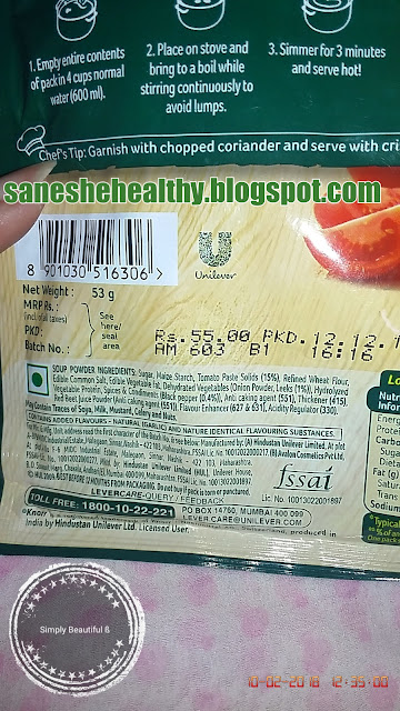 Knorr classic thick tomato soup contains almost natural ingredients.